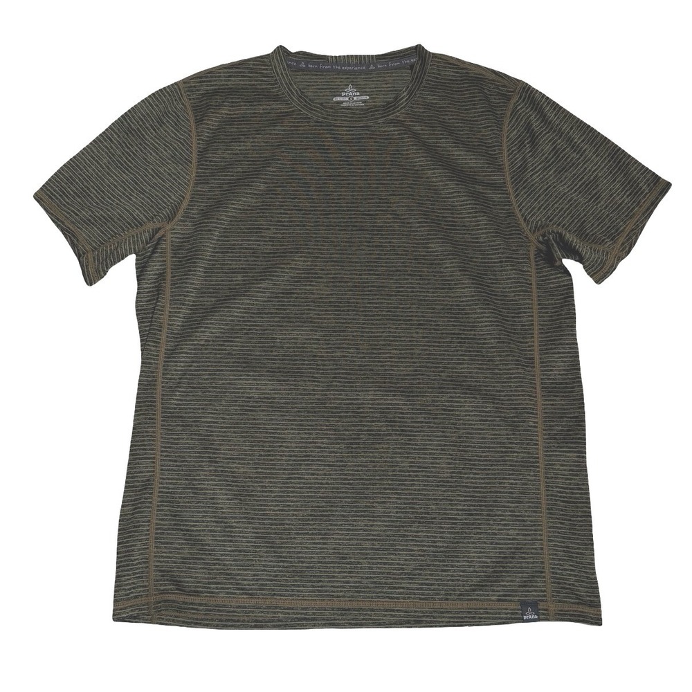 Prana‎ Breathe Active Performance Hiking Shirt Olive Green Mens Small